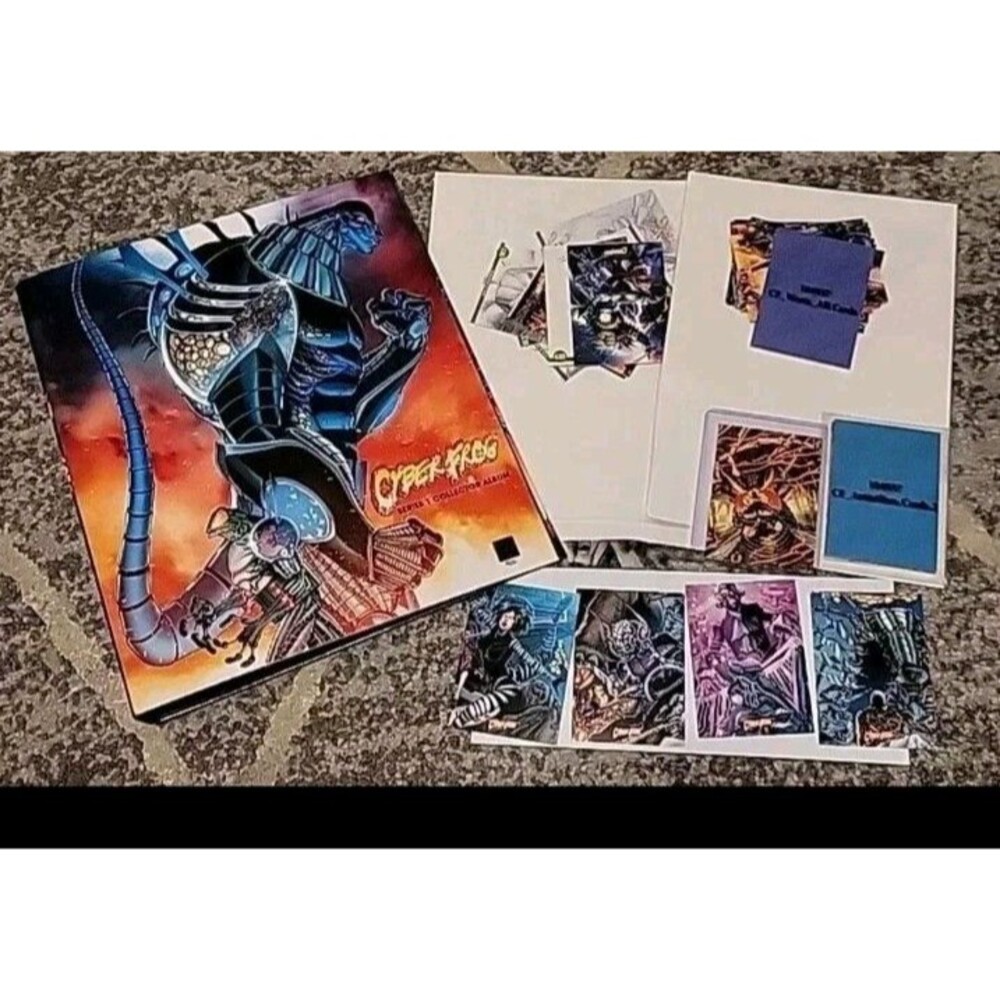 CYBERFROG BINDER Trading Card Lot 3 Sealed Packs Some Loose And In Card Sleaves